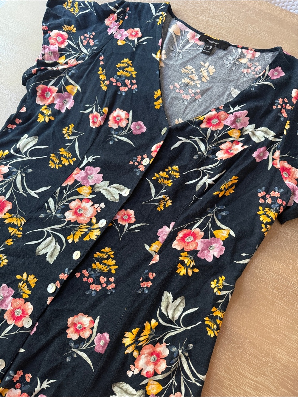 F21+ Floral Button Front Dress | 2X